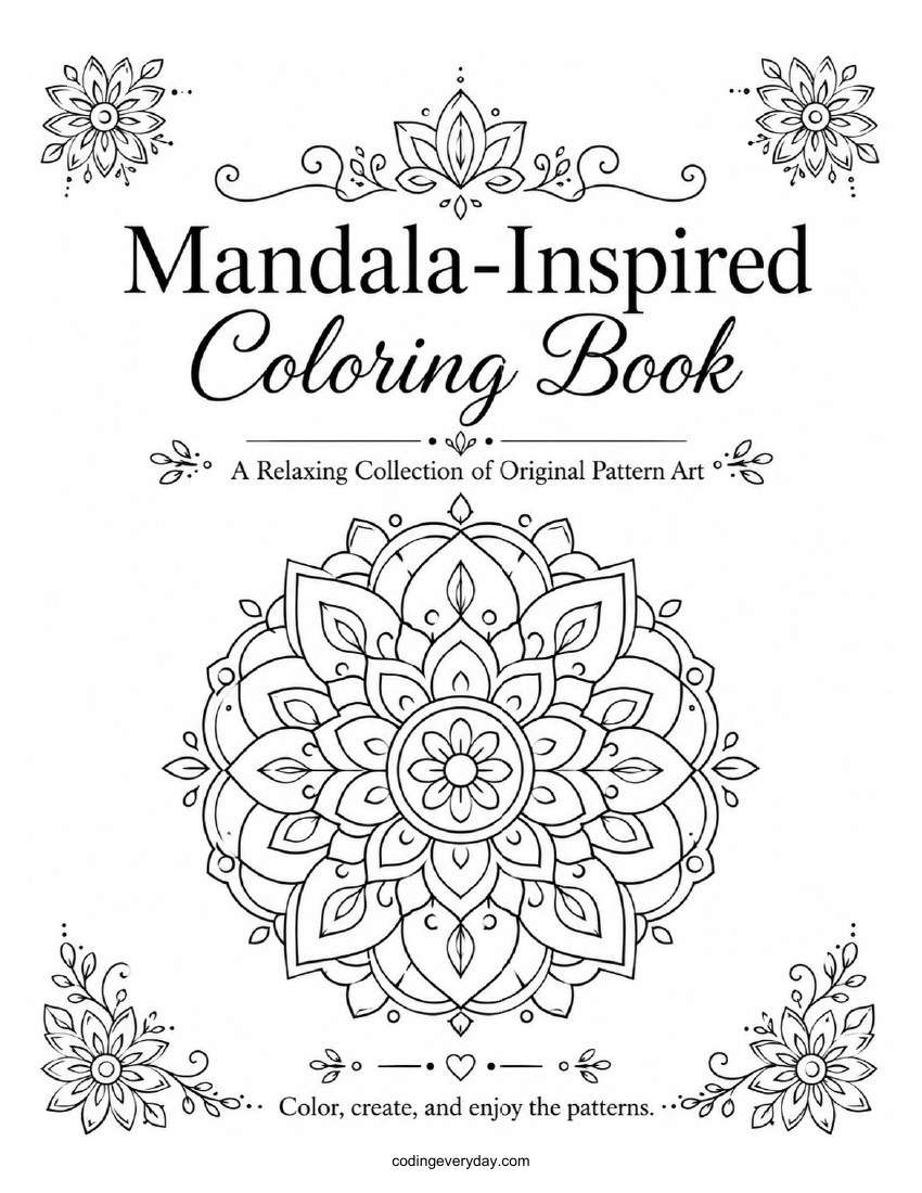 Cover of the original mandala-inspired coloring collection