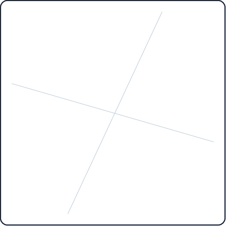 Square divided by two crossing diagonal lines